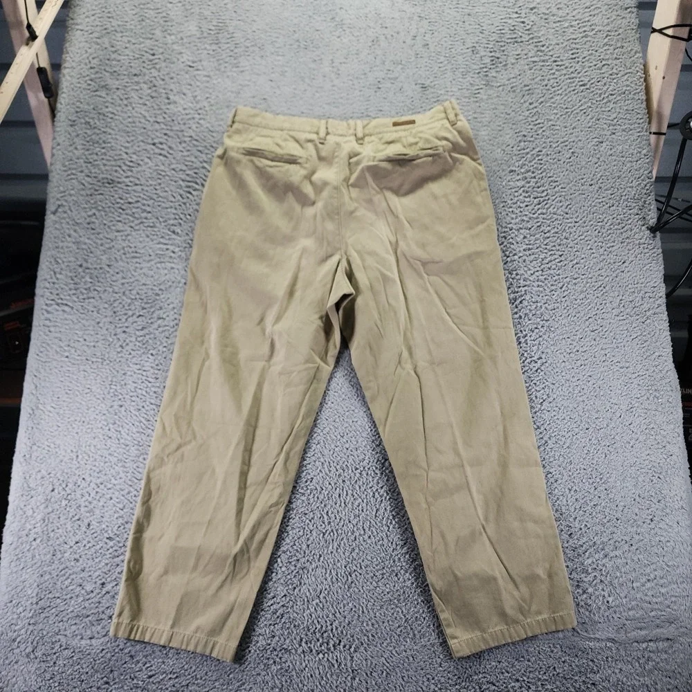 Indigo Palms Pant Mens 40x30 Beige Cotton Chino Straight Relaxed Business Preppy
